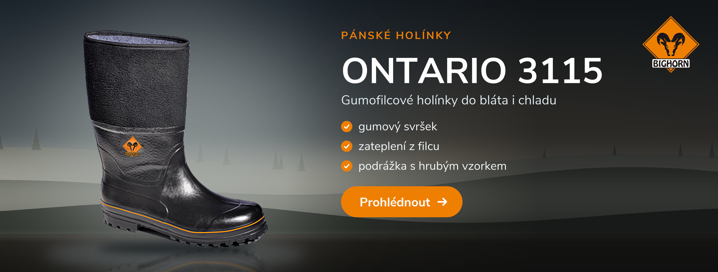 Pánské gumofilcové holínky Bighorn ONTARIO 3115
